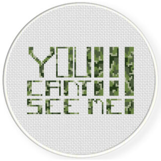 Camouflage You Cant See Me Stitch Pattern