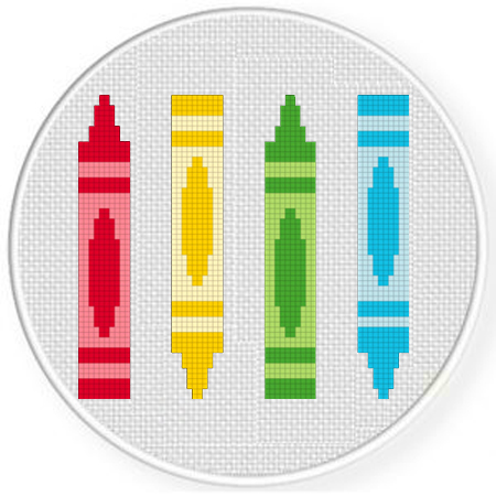 Crayons Cross Stitch Pattern – Daily Cross Stitch