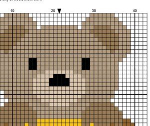 Honey Bear Cross Stitch Pattern – Daily Cross Stitch