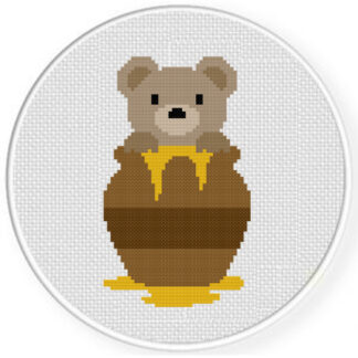 Honey Bear Cross Stitch Pattern