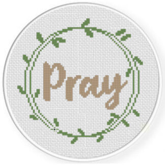 Charts Club Members Only: Pray Cross Stitch Pattern