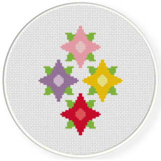 Flower Bliss Cross Stitch Pattern
