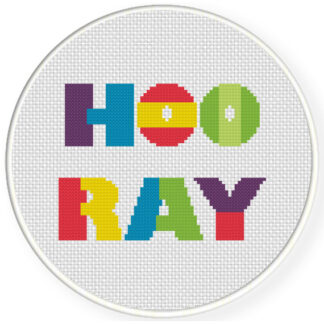 Hooray Cross Stitch Pattern