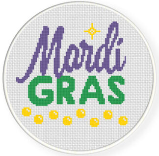Mardi Gras Cross Stitch Pattern
