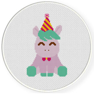 Party Pony Cross Stitch Pattern