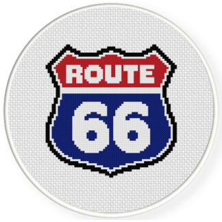 Route 66 Cross Stitch Pattern
