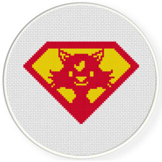 Super Cat Logo Cross Stitch Pattern