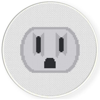 Wall Socket Face Cross Stitch Pattern