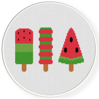 Watermelon Pops Cross Stitch Pattern