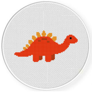 Cute Stegosaurus Cross Stitch Pattern
