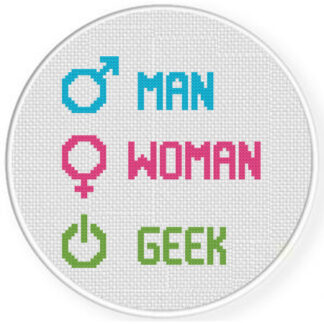 Man Woman Geek Cross Stitch Pattern
