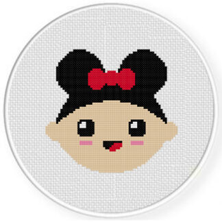 Mouse Head Baby Cross Stitch Pattern