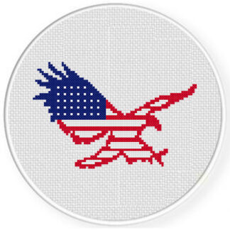 US Flag Eagle Cross Stitch Pattern