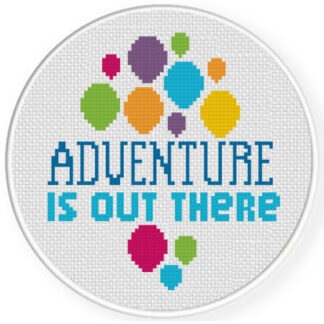 Adventure is Out There Balloons Cross Stitch Pattern