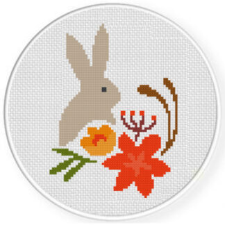 Autumn Bunny Cross Stitch Pattern