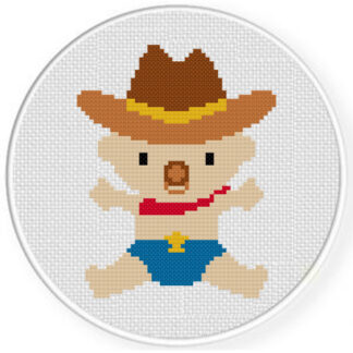 Cowboy Baby Cross Stitch Pattern