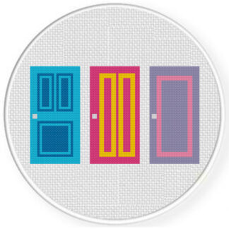Cute Doors Cross Stitch Pattern