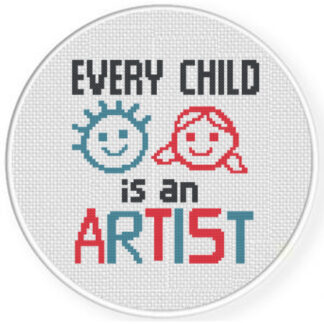 Every Child is an Artist Cross Stitch Pattern