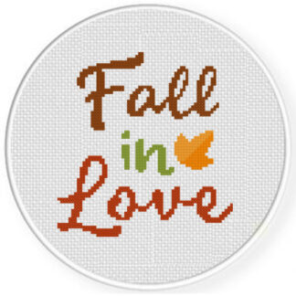 Fall in Love Cross Stitch Pattern