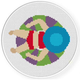 Floatie Bather Cross Stitch Pattern