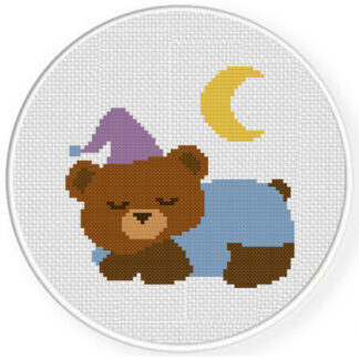 Goodnight Bear Cross Stitch Pattern