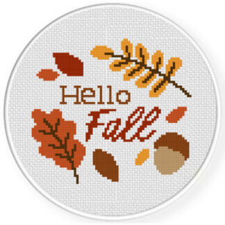 Hello Fall Cross Stitch Pattern