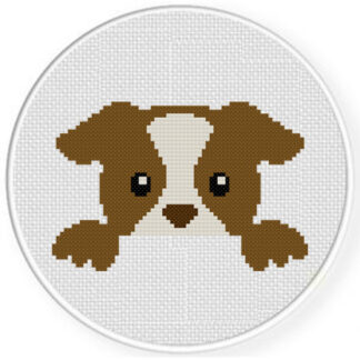 Peekaboo Puppy Cross Stitch Pattern