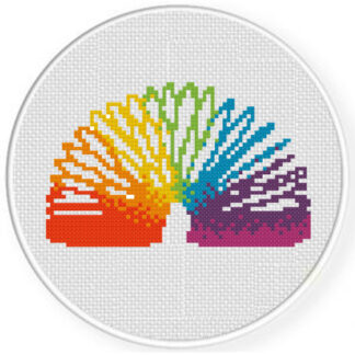 Rainbow Slinky Cross Stitch Pattern