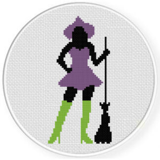 Sexy Witch Cross Stitch Pattern