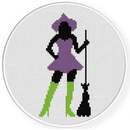 Sexy Witch Cross Stitch Pattern – Daily Cross Stitch