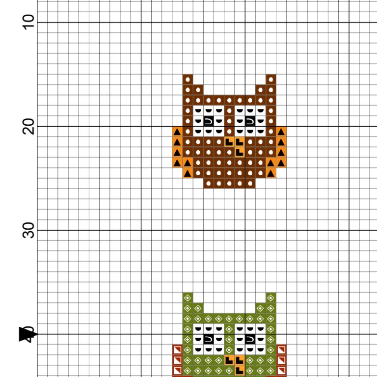 Tiny Autumn Owls Cross Stitch Pattern – Daily Cross Stitch