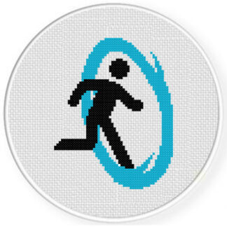 Blue Portal Cross Stitch Pattern