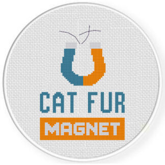 Cat Fur Magnet Cross Stitch Pattern