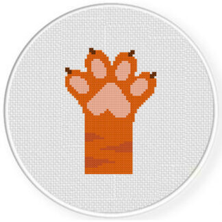 High Four Paws Cross Stitch Pattern