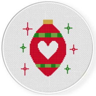Holiday Heart Bauble Cross Stitch Pattern