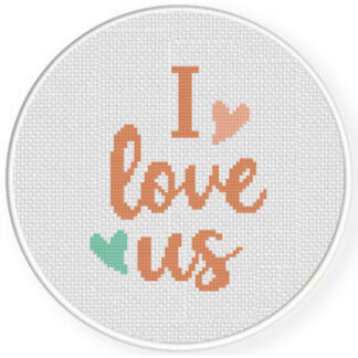I Love Us Cross Stitch Pattern