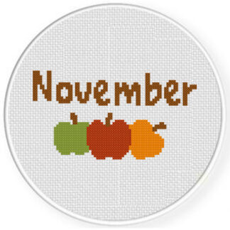 November Cross Stitch Pattern