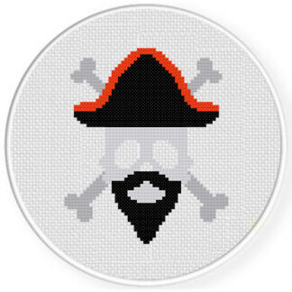 Pirate Skull Cross Stitch Pattern