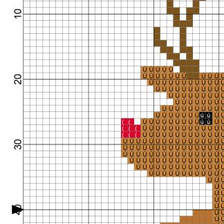 Rudolph Over the Mountains Gifts Cross Stitch Pattern – Daily Cross Stitch