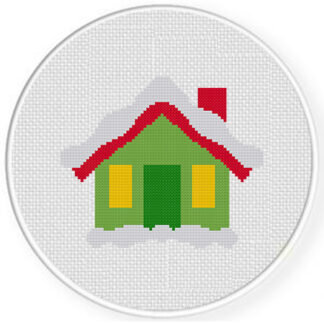 Snow House Cross Stitch Pattern