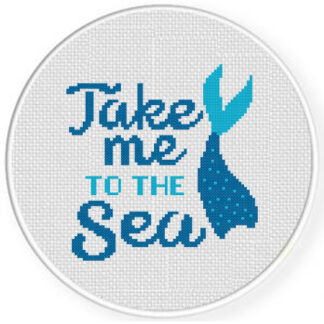 Take Me to the Sea Cross Stitch Pattern