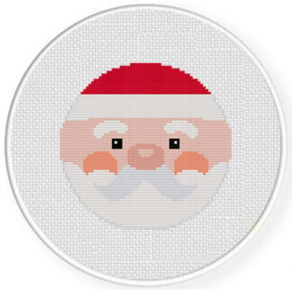 Bauble Santa  Cross Stitch Pattern