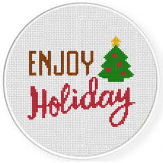 Enjoy Holiday Cross Stitch Pattern
