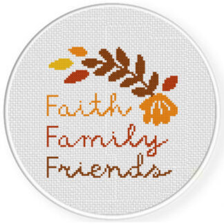 Family Friends Cross Stitch Pattern
