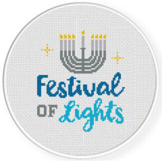 Festival of Lights Cross Stitch Pattern