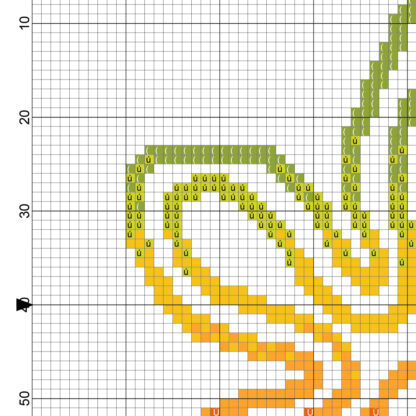 Gradient Autumn Leaf Cross Stitch Pattern – Daily Cross Stitch