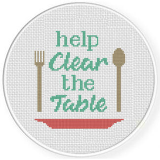 Help Clear the Table Cross Stitch Pattern