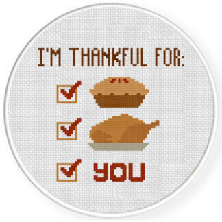 I'm Thankful For Cross Stitch Pattern