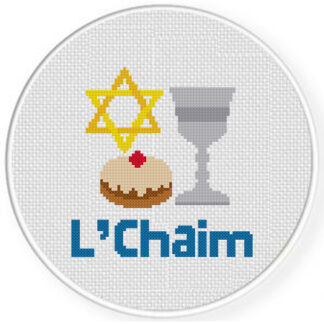 L'Chaim Cross Stitch Pattern