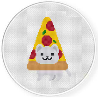 Pizza Cat Cross Stitch Pattern